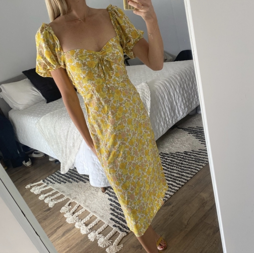 Faithful the brand yellow floral dress